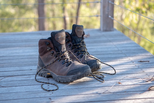 pair of hiking boots