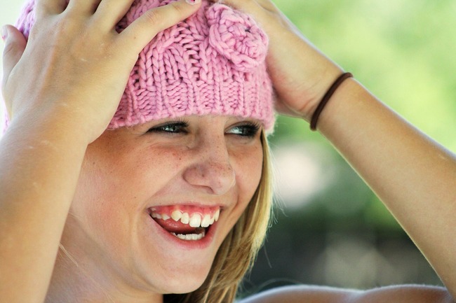 young woman smiling